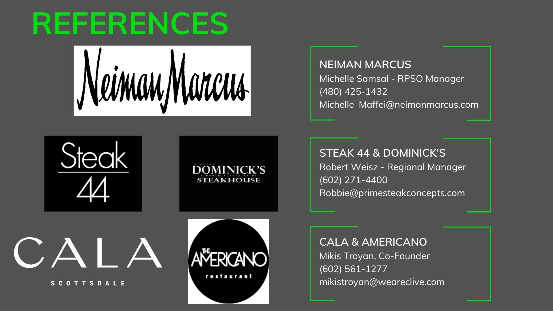 References