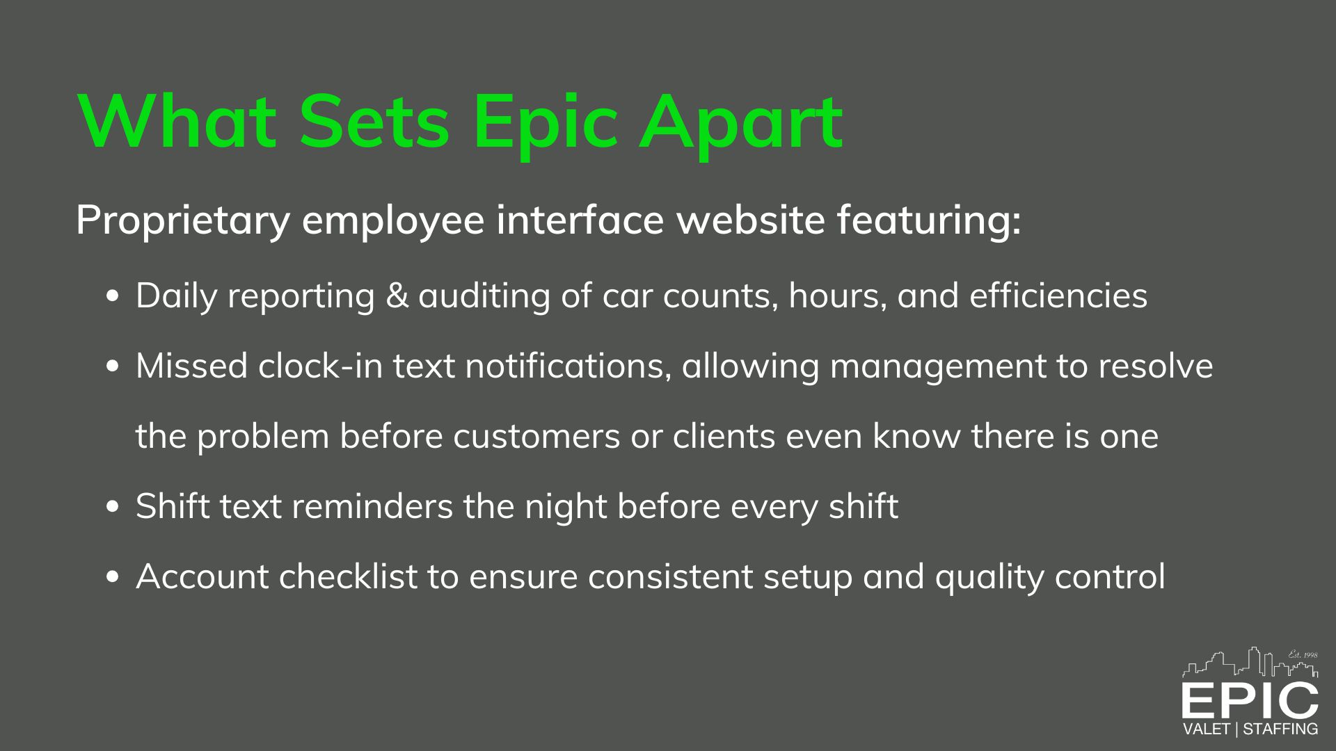 What Sets Epic Apart